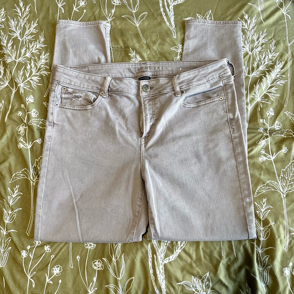 American Eagle Gray Jegging Jeans 16 Regular